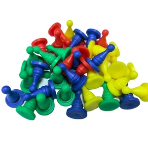 Pièces d'échecs <span class=keywords><strong>en</strong></span> plastique colorées <span class=keywords><strong>en</strong></span> gros, pions et trompettes, jouet éducatif - Product Image 2