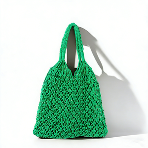 Hand-woven Cotton Rope Net Bag <b>Summer</b> Shopping Tote Women's Fashion Factory Direct Wholesale <b>Handbags</b> RTS Bulk Mixed Order - Product Image 2