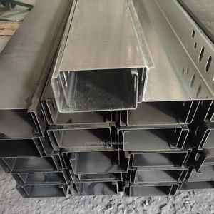 Cannelle porte-câbles industrielle en acier perforé de type canal, avec conception ventilée et finition anti-corrosion - Product Image 2