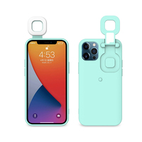 Coque de téléphone apple à anneau lumineux à Led 3D, étui de marque de luxe de styliste, pour iPhone 11 12 Pro Max