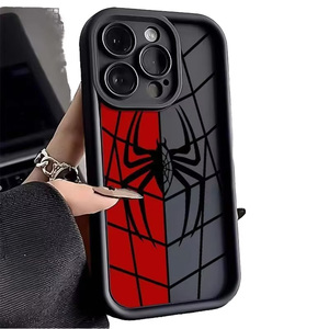 Đen Đỏ Spider Hình Ảnh Tùy Chỉnh Logo Silicone Trường Hợp Điện Thoại Cho <span class=keywords><strong>Iphone</strong></span> 17 Ait 16 Cộng Với 15 Pro Max 14 13 12 11 Bìa - Product Image 4