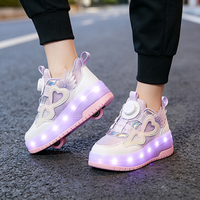 Chaussures à roulettes LED pour enfants, roues en PU, boucle rotative, baskets unisexes pour garçons et filles, chaussures de patinage d'extérieur, vente en gros Ruidongle