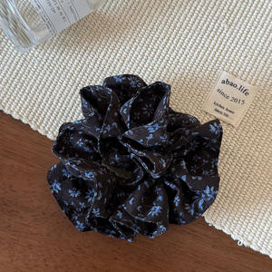 Coleteros Grandes con Flores Bordadas, Bandas Elásticas, Coleteros Florales, Lazos de Flores para Mujeres y Niñas - Product Image 5