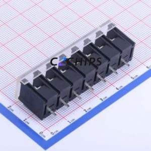 KF28S-7.62-7P Barrier Terminal Block Through hole Component (THT),P=7.62mm Connector With Cover Plate 7.62mm 1x7P Straight Pin - Product Image 2