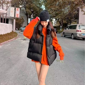 Nuevo Chaleco de Algodón para Mujer con Cuello Alto y Bolsillos con Cremallera, Chaleco de Moda para Otoño e Invierno - Product Image 6