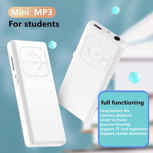 Factory Wholesale Ultra Slim <b>Mini</b> MP3 Player With Built In <b>Speaker</b> And Physical Buttons Portable Music Device For Student Gift - Product Image 4
