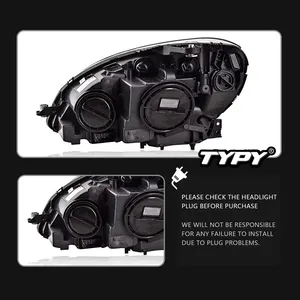 Faros delanteros TYPY para Benz Clase C W204 2007-2010, actualización modificada, nuevos faros LED con señal de giro dinámica DRL, accesorios para automóvil - Product Image 4