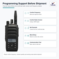 Radio Portátil Analógica y Digital Motorola R5 LKP Original, 256 Canales, Pantalla Monocromática IP67, Kit para Logística y Venta al Por Mayor