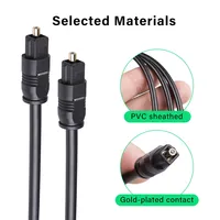 Câble audio numérique à fibre optique Od2.2 1m-5m SPDIF TosLink avec connecteur mâle plaqué or pour haut-parleur, projecteur, boîtier TV