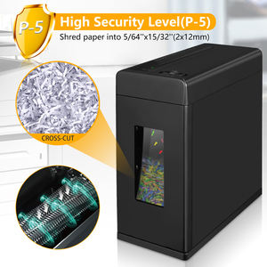 Máquina trituradora <span class=keywords><strong>de</strong></span> papel <span class=keywords><strong>de</strong></span> corte cruzado <span class=keywords><strong>de</strong></span> 8 hojas, papelera extraíble <span class=keywords><strong>de</strong></span> 2,65 galones y litros, 62db, bastante alta seguridad, <span class=keywords><strong>de</strong></span> color negro, <span class=keywords><strong>de</strong></span> litros - Product Image 5