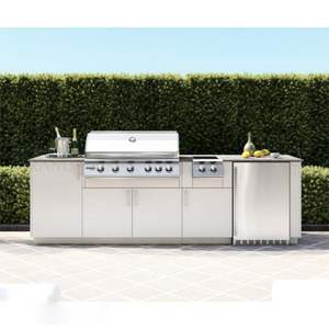 Armoires de cuisine extérieures en acier inoxydable de luxe personnalisées avec cuisinière à <span class=keywords><strong>gaz</strong></span> et barbecue au <span class=keywords><strong>gaz</strong></span> - Product Image 5
