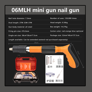 Xinsheng phổ chống gỉ Súng bắn đinh 5 bánh có thể điều chỉnh Tiếng Ồn Giảm bụi cho bê tông - Product Image 4