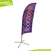 Drapeau de plage imprimé numérique aux couleurs vives 8Ft 10Ft 12Ft 14Ft 16Ft avec logo personnalisé, bannière publicitaire extérieure, drapeau plume