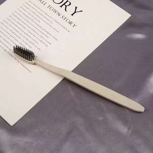 Brosses à dents écologiques noires mates biodégradables jetables <span class=keywords><strong>en</strong></span> nylon souple avec manche <span class=keywords><strong>en</strong></span> PP pour usage domestique et voyage, nettoyage de la langue, vertes - Product Image 5