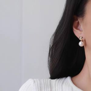 Accesorios de Plata S925 con Perlas, Aretes DIY con Panda, Joyería de Plata, Pasadores para Orejas y Cuentas Redondas de 8-13mm 22336 para Tus Pendientes - Product Image 4