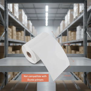 4x6 Thermal Shipping <b>Label</b> Rolls 2500 PCS White Adhesive Perforated 10 Rolls <b>Printer</b> Friendly <b>Labels</b> - Product Image 1