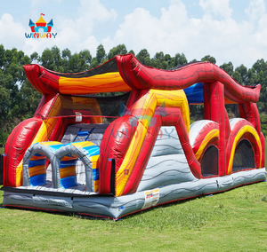 Circuito de Obstáculos Inflable Comercial con Temática de Lava para Adultos, Casa de Brinco con Elementos de Desafío para Alquiler en Fiestas - Product Image 6
