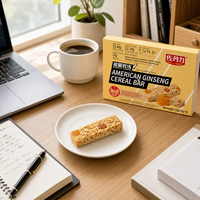 Barra de Cereal Vegana Sustitutiva de Comida con Ginseng Americano y Miel de Tilo, Alimento Saludable, Nutritivo y Energético para el Control de la Salud