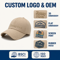 Casquette de baseball Zomay Nova à 6 panneaux en coton texturé, réglable, style vintage, décontractée, pour l'extérieur, vente en gros OEM, faible MOQ