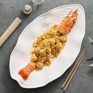 Plato Grande para Sashimi con Diseño Irregular, Vajilla para Hotel, Plato Aolong para Salmón y Mariscos, Apto para <span class=keywords><strong>Microondas</strong></span>, Esmaltado, Moderno y Minimalista - Product Image 1