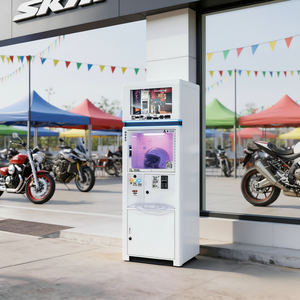 Máquina expendedora comercial de limpieza de cascos de motocicleta por atomización para exteriores con desinfección y secado para motociclistas - Product Image 1
