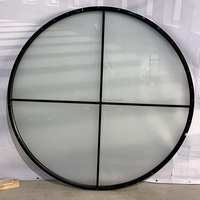 Ventana de Aluminio, Fabricante Chino, Ventana de Persiana Oscilobatiente Personalizada, Forma Circular para Uso Exterior