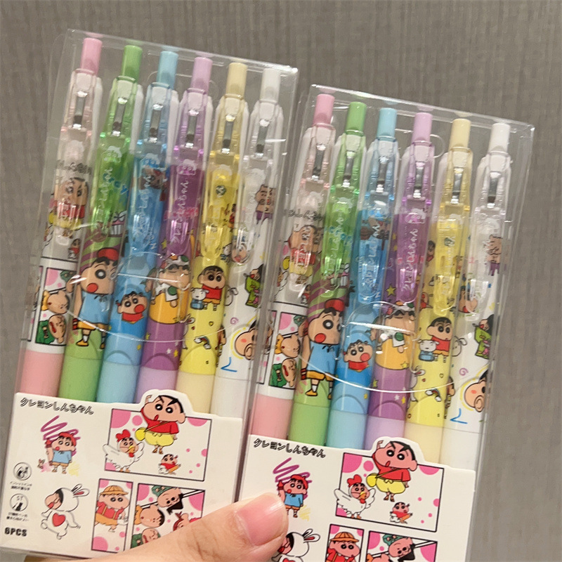 Creative Shin-Chan Back to School 0.5mm Gel Pens Set - Cute Kawaii