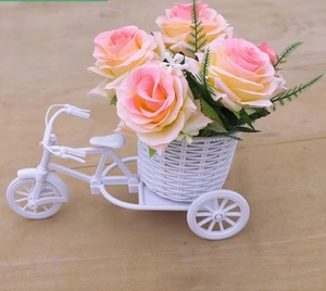 Decorazione per soggiorno interno <span class=keywords><strong>in</strong></span> seta <span class=keywords><strong>fiore</strong></span> di plastica Bouquet di fiori artificiali decorazione per <span class=keywords><strong>auto</strong></span> piccola decorazione <span class=keywords><strong>in</strong></span> vaso - Product Image 5