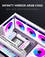 Ventilateur de refroidissement CPU pour PC, 120 mm, 3 pièces, blanc, ARGB PWM 3/4 broches, synchronisation en série, silencieux, haut débit d'air, roulement à billes, ventilateur RGB pour jeux