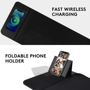 Không Dây Mới Sạc Chuột <span class=keywords><strong>Pad</strong></span> 15W Nhanh Chóng Có Thể Gập Lại Sạc Non-Slip Cao Su Cơ Sở Bàn Phím Máy Tính Mat Cho Văn Phòng Nhà - Product Image 3