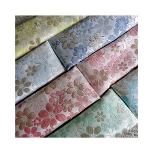 Vestido de pétalos dorados Jacquard teñido en hilo, tela Cheongsam, patrón tejido impreso para ropa de boda - Product Image 1