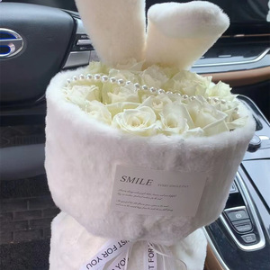 Bouquet di fiori eterni di garofani festa della mamma ogni amore nuovo prodotto conservato rosa capodanno confezione regalo personalizzata 8kg - Product Image 3