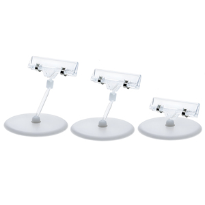 Universal <b>Plastic</b> POP Clip with Signage Holder Base for Retail Countertop and <b>Basket</b> Price Tag Display - Product Image 6
