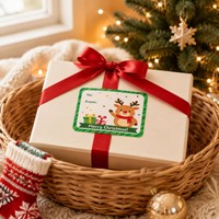 Autocollants ronds personnalisables Joyeux Noël, 500 pièces/rouleau, étiquettes adhésives décoratives pour sceller les boîtes cadeaux
