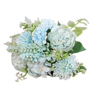 Ramo de Rosas y Peonías Artificiales de Seda con Tacto Real, 7 Cabezas, Hecho a Mano, de Plástico, para Decoración de Bodas y San Valentín, Venta al Por Mayor - Product Image 5