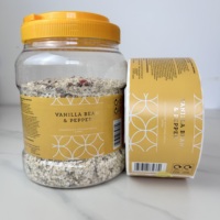 Étiquettes/autocollants personnalisés en vinyle de qualité alimentaire, imperméables, forme personnalisée, emballage, étiquettes imprimées en offset personnalisées, contenants à emporter pour aliments