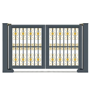 Éclairage électrique automatique Porte de sécurité pliante intelligente Clôture pivotante Chemin de fer extérieur Roues de portail automatique sans rail - Product Image 2
