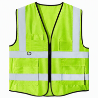 Gilet de sécurité antistatique haute visibilité FR, gilet de travail multi-poches zippé pour station-service, poste de travail à risque électrique