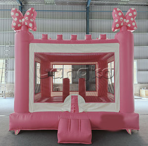 Château gonflable commercial en PVC rose pour filles, château de princesse avec nœud, château de saut pour <span class=keywords><strong>location</strong></span> de fête - Product Image 1