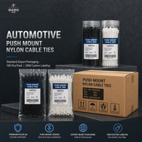 Attaches de câbles pour avions, serre-câbles en nylon montables, autobloquants, réglables, 2,5*110 mm, noirs