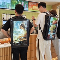 Sac à dos publicitaire Android 21,5 pouces, écran LCD portable, affichage numérique ambulant avec batterie