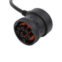 Personalizado 16 pines OBD OBD2 J1962 hembra a J1939 9P conector macho adaptador arnés Cable lector de código tipo