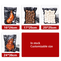 Sacs sous vide en nylon pour aliments, saucisses, jambon, nourriture pour animaux, emballage de conservation, un côté noir, un côté transparent, qualité alimentaire BRC