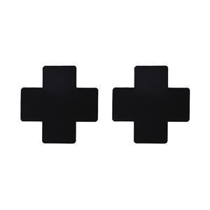 Cubiertas Adhesivas Desechables para Pezones, Color Negro, Diseño de Cruz, Talla Única - Product Image 5