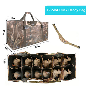 Bolsa para Señuelos de Aves Acuáticas de 12 Compartimentos, con Estampado de Camuflaje, Tela Oxford, Fondo de Malla con Drenaje, Equipo de Almacenamiento para Exteriores - Product Image 2