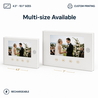 Carte d'invitation numérique promotionnelle pour mariage avec écran LCD, brochure vidéo, carte-cadeau avec cartes de vœux et enveloppe