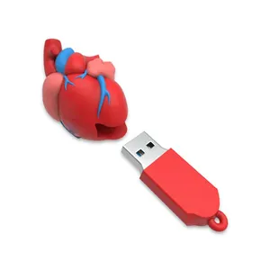 Clé Usb en PVC, modèle médical, en forme de cœur, Logo, 32 go