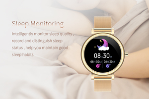 Đồng Hồ Thông Minh Nữ LW06 Thời Trang Cổ Điển Đồng Hồ Thông Minh Thể Dục Thể Thao Chống Nước Toàn Màn Hình Cảm Ứng Nhịp Tim Cho Nữ Với Whatsapp - Product Image 3