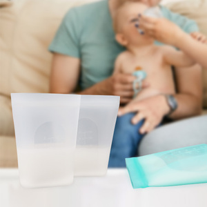 Sac de stockage de lait maternel en silicone réutilisable écologique Solution durable pour les nouvelles mamans - Product Image 5