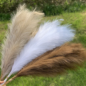 Botte de roseaux des marais artificiels, 10 pièces, décoration en peluche, pour mariage, prix de gros - Product Image 2